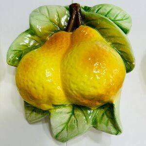 Vintage chalkware, Pears. Sonsco Japan. Excellent condition & color!